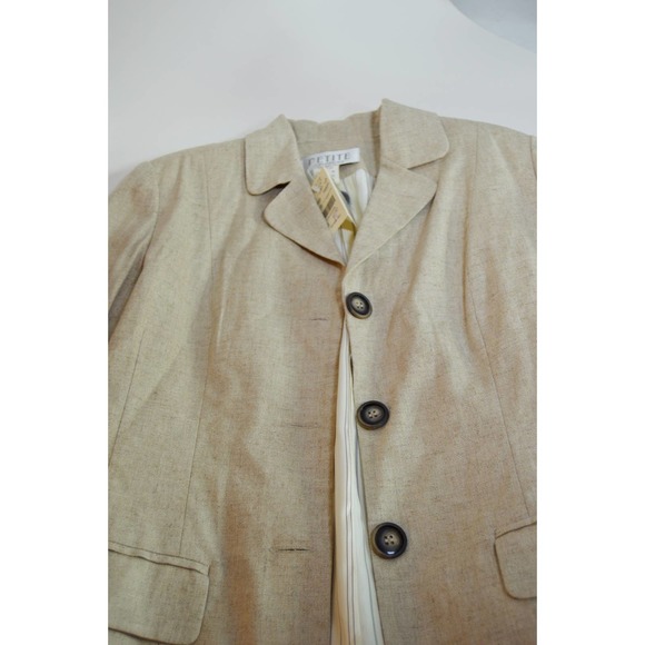 NWT vintage Petite sophisticate tan dress and blazer size 8 - Picture 6 of 12